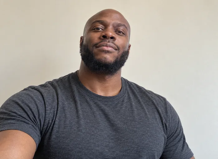 Demo photo of a man, an AI-generated example