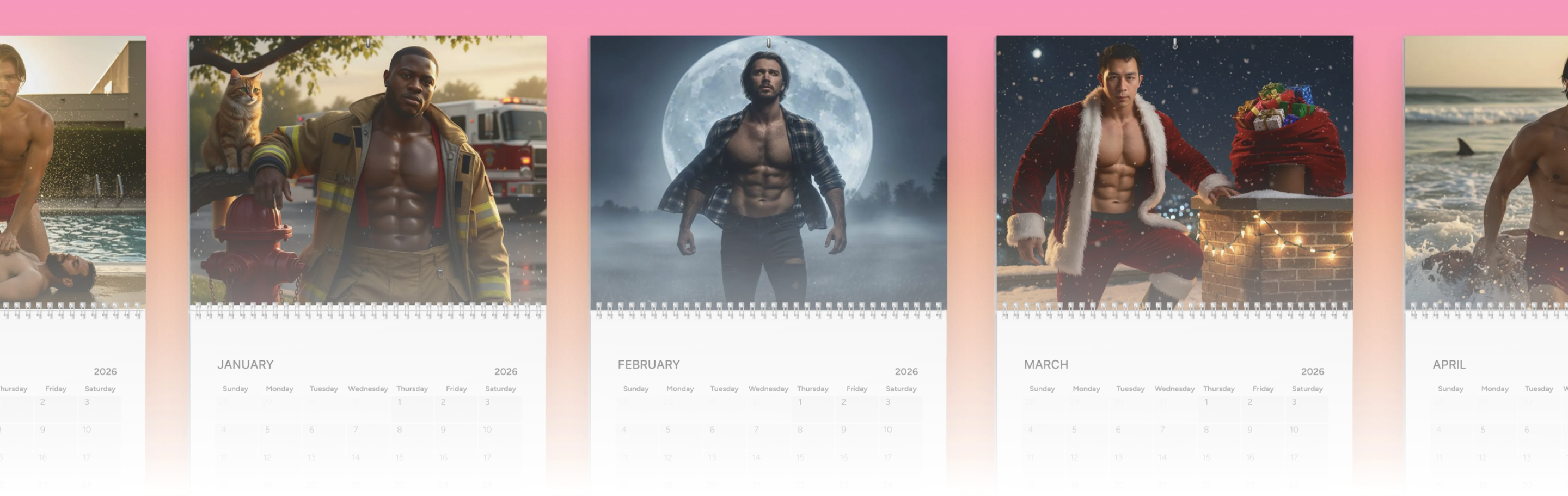 Hunk of the Month Calendar